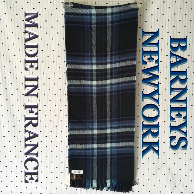BARNEYS NEW YORK(バーニーズニューヨーク)のBARNEYSNEWYORKバーニーズUS限定チェックデザインマフラー　スカーフ メンズのファッション小物(マフラー)の商品写真