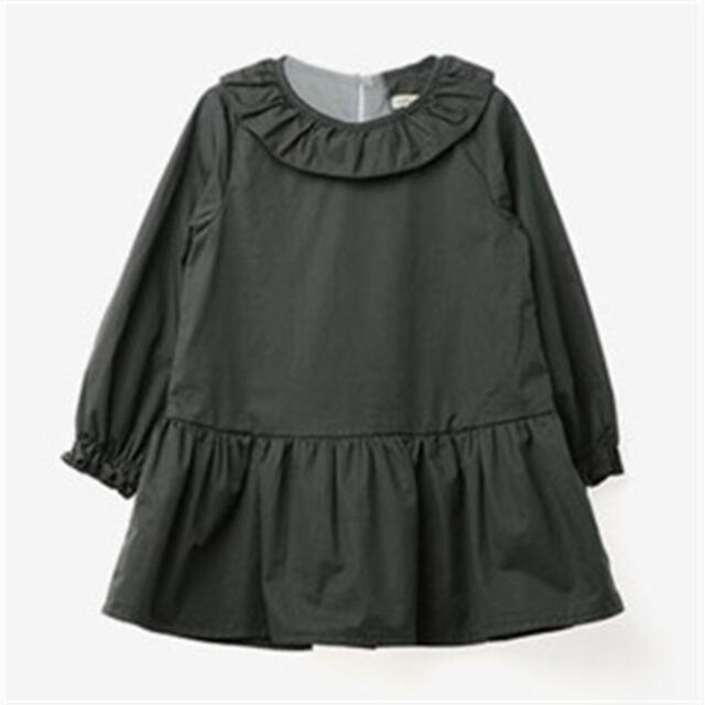 フリルネックデザインブラウスワンピース キッズ/ベビー/マタニティのキッズ服女の子用(90cm~)(ワンピース)の商品写真