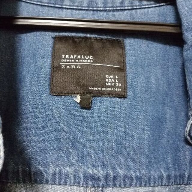 ZARA(ザラ)のデニムシャツワンピ！ZARA！900円→700円 レディースのトップス(チュニック)の商品写真