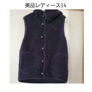 ジムフレックス(GYMPHLEX)の美品 ジムフレックス ボアベスト14 ネイビー(ベスト/ジレ)