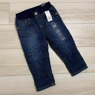 ベビーギャップ(babyGAP)の【新品】babygap 裏地フリース デニムパンツ 80(パンツ)