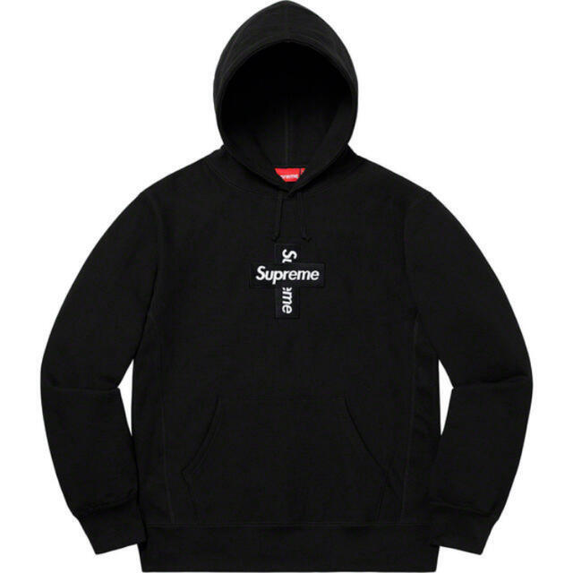 メンズsupreme cross box logo hooded