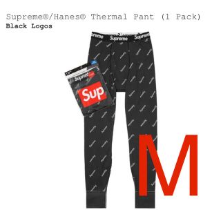 シュプリーム(Supreme)のSupreme シュプリーム  Hanes ヘインズサーマルパンツ ブラックM(レギンス/スパッツ)