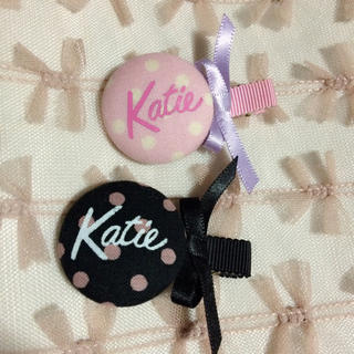 ケイティー(Katie)のkatie♡ロゴリボンヘアピン 2set(ヘアピン)
