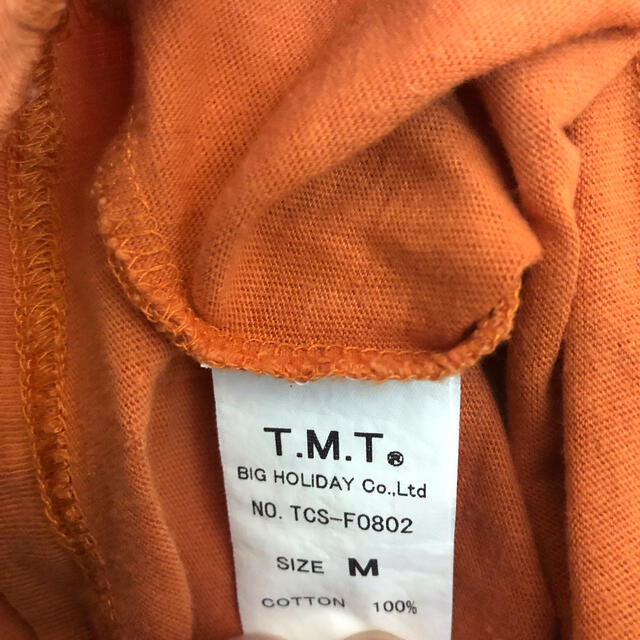 TMT(ティーエムティー)の【SALE】TMT PUEBLO フットボールTシャツ Mサイズ オレンジ レディースのトップス(Tシャツ(長袖/七分))の商品写真