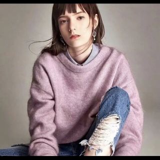 アクネ(ACNE)のacne studios モヘアニット　ピンク(ニット/セーター)