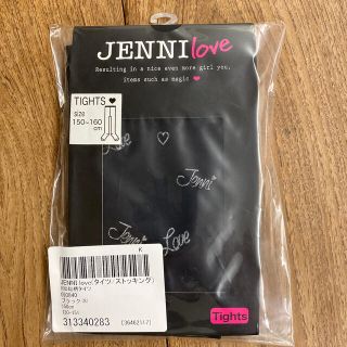 ジェニィ(JENNI)のジェニーラブ総柄タイツ150〜160 ブラック(靴下/タイツ)