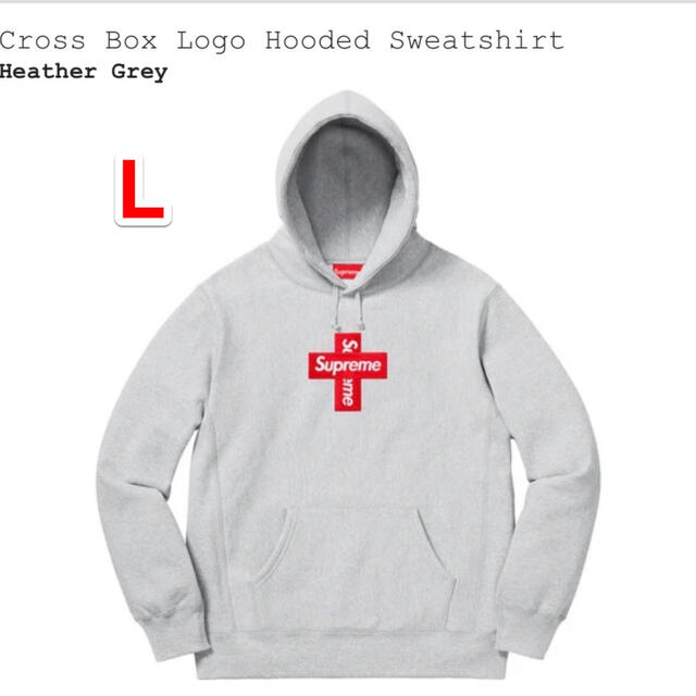 Supreme - L supreme Box Logo Hooded Sweatshirt グレー