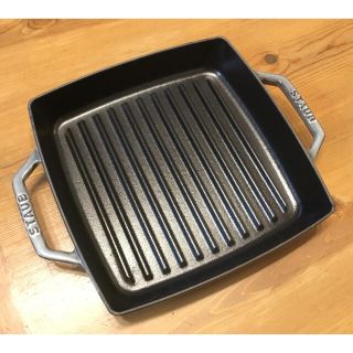 ストウブ(STAUB)のstaub ストウブ ピュアグリル スクエア 23cm グレー(鍋/フライパン)