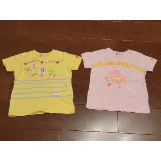 ミキハウス(mikihouse)のミキハウス　半袖シャツ２枚　ズボン２枚　サイズ110(Tシャツ/カットソー)