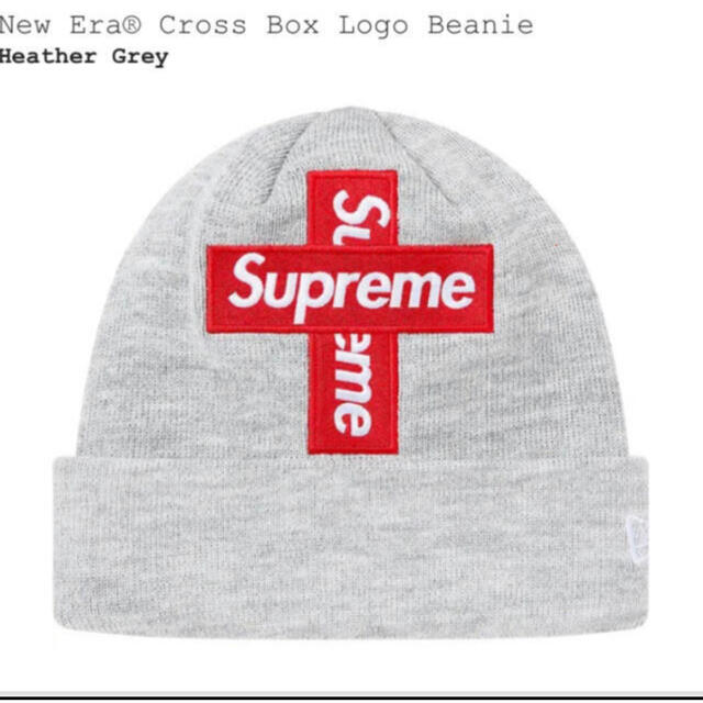 New Era Cross Box Logo Beanie ボックスロゴ グレー