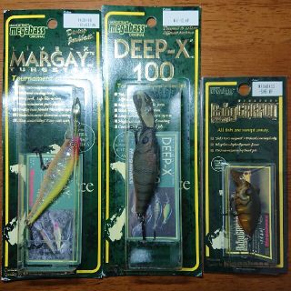 メガバス(Megabass)のメガバス ルアー3個(マーゲイ / ディープX100 / ベビクリ)(ルアー用品)