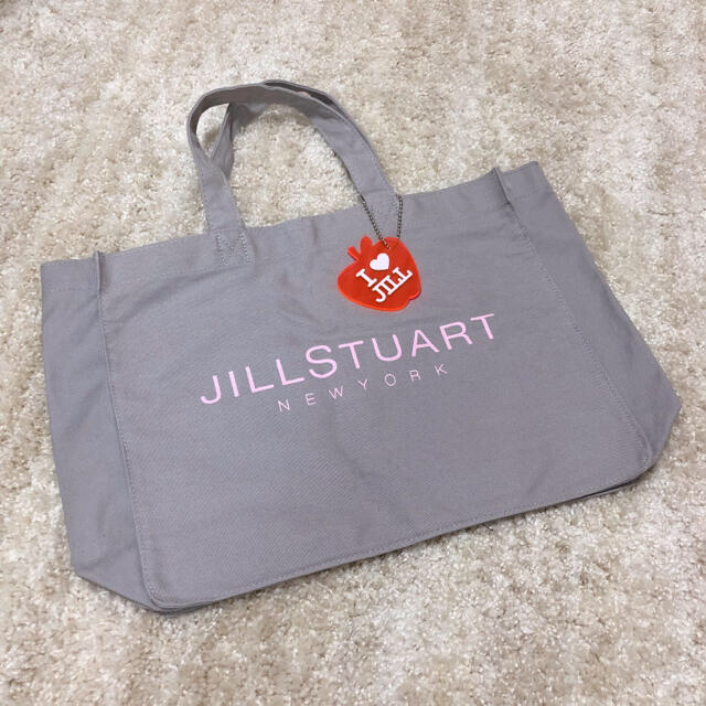 JILLSTUART NEWYORK(ジルスチュアートニューヨーク)の美品☆JILLSTUARTNEWYORK☆キャンバスバッグ/エコバッグ/グレー レディースのバッグ(ハンドバッグ)の商品写真