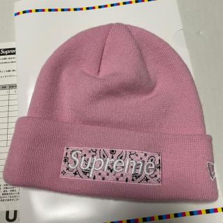 シュプリーム(Supreme)のSupreme Bandana Box Logo Beanie Pink(ニット帽/ビーニー)