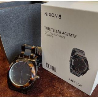 ニクソン(NIXON)の美品★ﾆｸｿﾝ NIXON タイムテラーアセテート A327-1061 動OK!(腕時計)