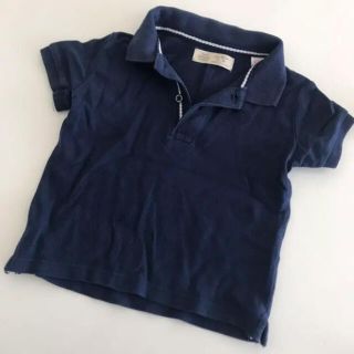 ザラキッズ(ZARA KIDS)のZARA ポロシャツ　ネイビー　12〜18m(シャツ/カットソー)