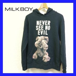 ミルクボーイ(MILKBOY)の【大人気完売品】MILKBOY  パーカーテディベア Msize 黒(パーカー)