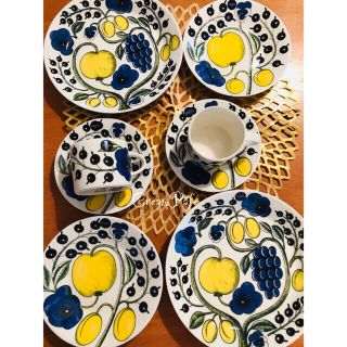 【新品未使用品】ARABIA アラビア イエローパラティッシ 8点セット