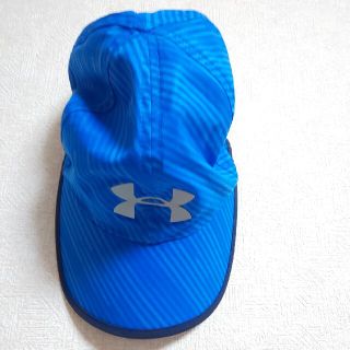 アンダーアーマー(UNDER ARMOUR)のアンダーアーマー キャップ ヒートギア ブルー ランニング(トレーニング用品)