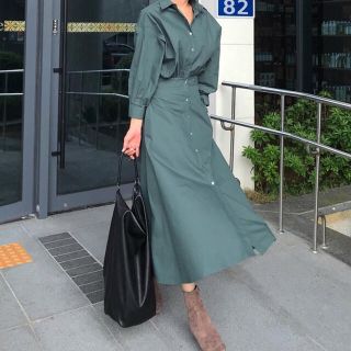 ザラ(ZARA)の春夏インポート シャツワンピース  新品　長袖　新作　韓国ファッションZARA(ロングワンピース/マキシワンピース)