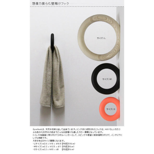 HAY gymhook ジムフック サイズM black 新品未使用の通販 by ニポポ's