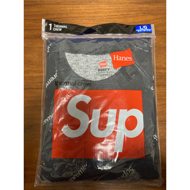 Supreme(シュプリーム)のSupreme®/Hanes® Thermal Crew (1 Pack)黒L メンズのトップス(Tシャツ/カットソー(七分/長袖))の商品写真