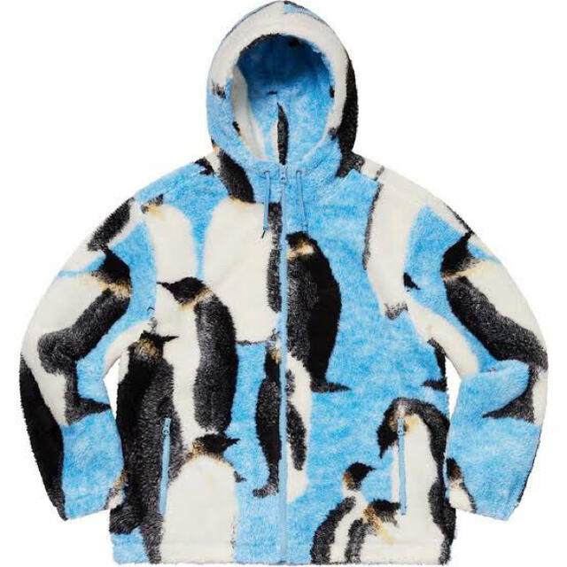 Supreme penguins hooded fleece jacket M