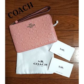 コーチ(COACH)のえりっぺ様】正規品 新品 未使用 コーチ COACH ポーチ 小物入れ ピンク (ポーチ)