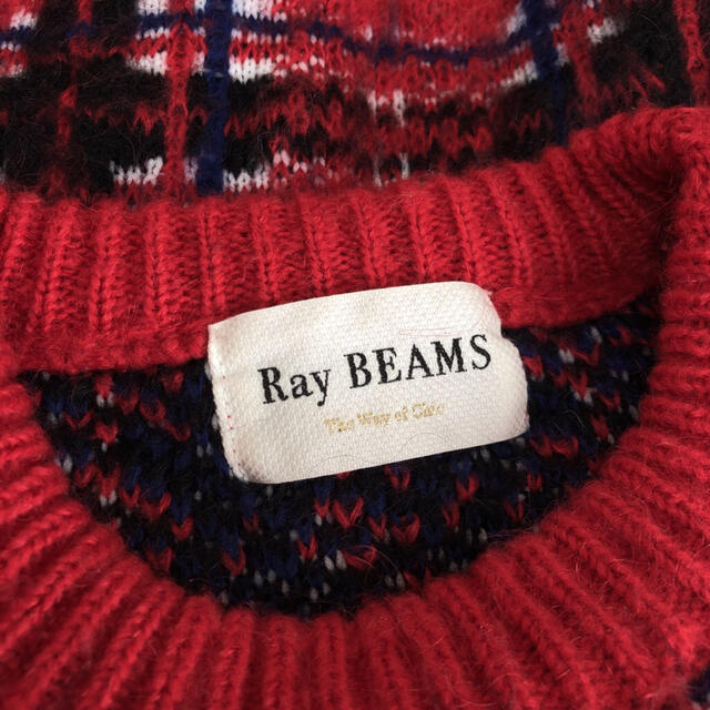 Ray BEAMS(レイビームス)の専用です★レイビームス　モヘヤ混みチェック柄厚手ニット　セーター　 レディースのトップス(ニット/セーター)の商品写真