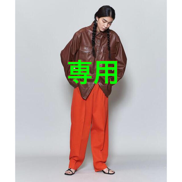 BEAUTY&YOUTH UNITED ARROWS(ビューティアンドユースユナイテッドアローズ)のロク roku 6 KARSEY PANTS  レッド　34 レディースのパンツ(カジュアルパンツ)の商品写真