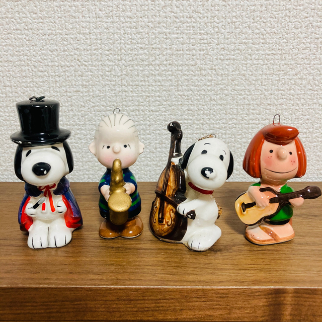 SNOOPY(スヌーピー)の難あり ビンテージ スヌーピー オーナメント 楽団 マジシャン ライナス パティ エンタメ/ホビーのフィギュア(アメコミ)の商品写真