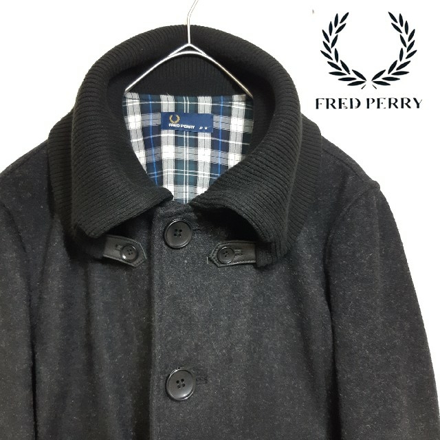 FRED PERRY(フレッドペリー)の【美品】 FRED PERRY フレッドペリー ピーコート ブルゾン アウター メンズのジャケット/アウター(ピーコート)の商品写真