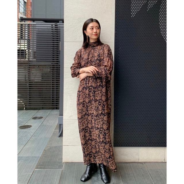 TODAYFUL Georgette Leaf Dress ジョーゼットドレスロングワンピース/マキシワンピース