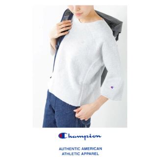 チャンピオン(Champion)の美品 ChampionリバースウィーブVネックスウェットシャツ シルバーグレー (トレーナー/スウェット)