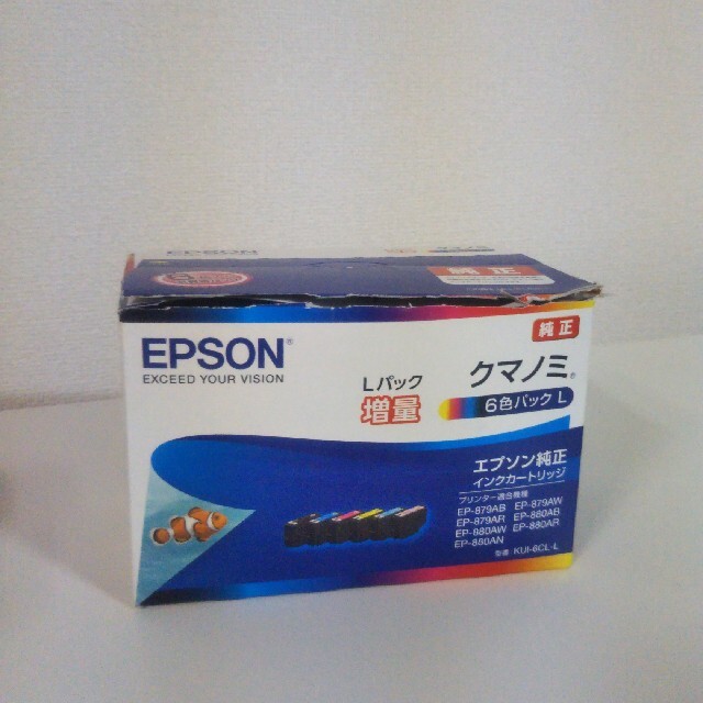 EPSON(エプソン)の新品・未使用 EPSON 純正クマノミ6色パックL増量 KUI-6CL-L スマホ/家電/カメラのPC/タブレット(PC周辺機器)の商品写真