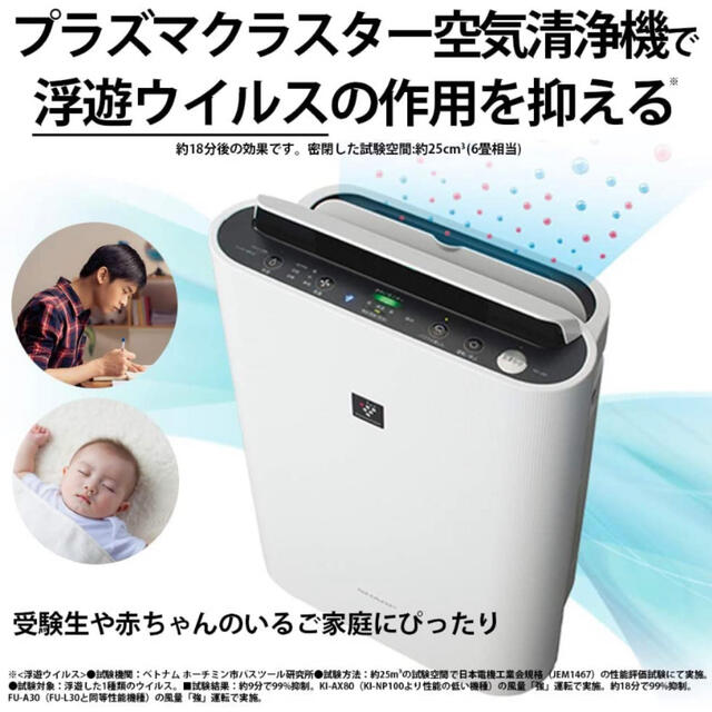 加湿空気清浄機 SHARP KC-L50-W ホワイト系-