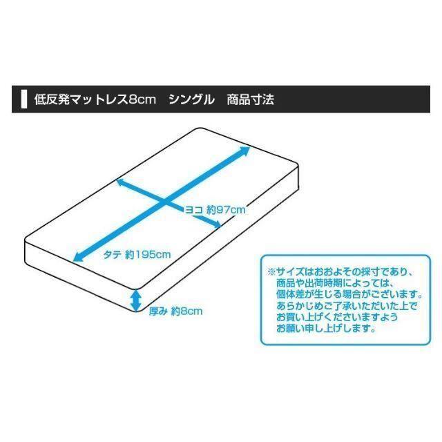 新品★マットレス ダブル低反発ウレタン 8cm★色：選択不可 インテリア/住まい/日用品のベッド/マットレス(その他)の商品写真