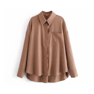 ザラ(ZARA)の❄️冬新作☃️3014◆レトロ チェック柄 シャツ ブラウス(シャツ/ブラウス(長袖/七分))