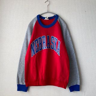 サンタモニカ(Santa Monica)の90s USA製 NEBRASKA スウェット M 古着 トレーナー 80s(スウェット)