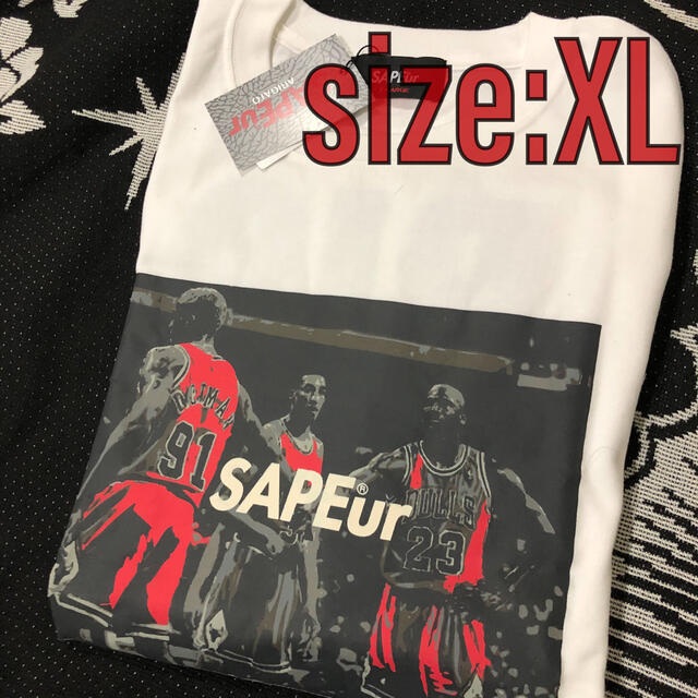 【白/XL】SAPEur 5周年 Anniversary BIG3 LS TEE メンズのトップス(Tシャツ/カットソー(七分/長袖))の商品写真