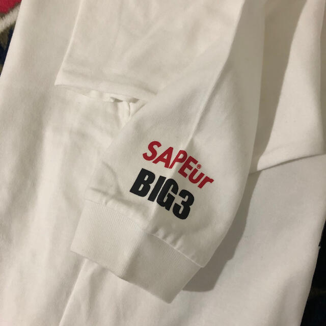 【白/XL】SAPEur 5周年 Anniversary BIG3 LS TEE メンズのトップス(Tシャツ/カットソー(七分/長袖))の商品写真