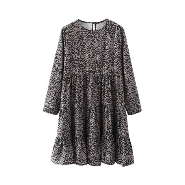 ZARA(ザラ)の❄️冬新作☃️3015◆レオパード 豹柄 ワンピース レディースのワンピース(ミニワンピース)の商品写真