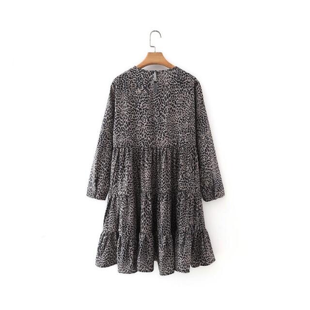 ZARA(ザラ)の❄️冬新作☃️3015◆レオパード 豹柄 ワンピース レディースのワンピース(ミニワンピース)の商品写真