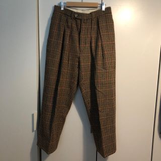 コモリ(COMOLI)のNeat ニート WIDE PANTS  Wool Gun Club Check(スラックス)