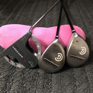 クリーブランドゴルフ(Cleveland Golf)のオデッセイ WHITE STEEL パター&クリーブランドFW/15°/19°(クラブ)