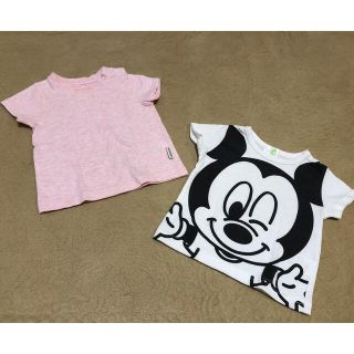 ニシマツヤ(西松屋)の60〜70cm Tシャツ2枚セット(Ｔシャツ)