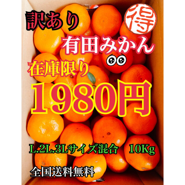 和歌山県産　訳あり有田みかん　BIGサイズ　10キロ みかんキング 食品/飲料/酒の食品(フルーツ)の商品写真