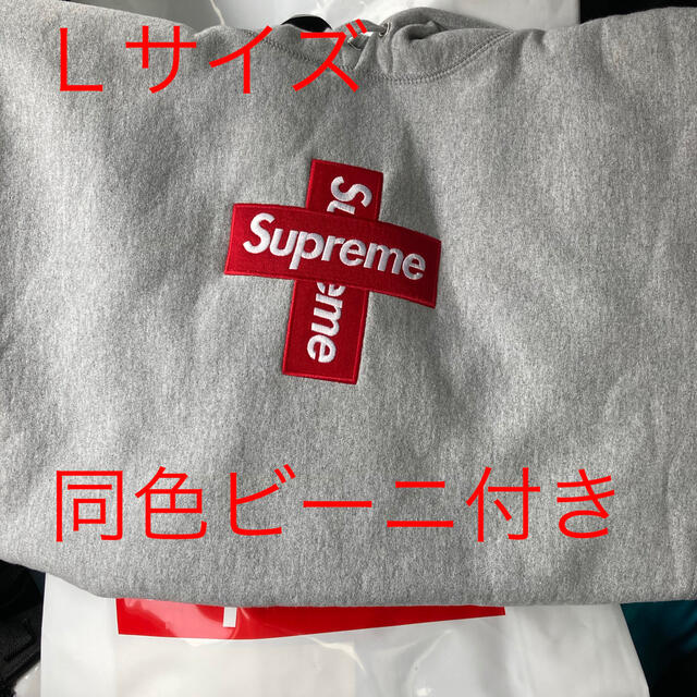 supreme cross box logo hooded 　L