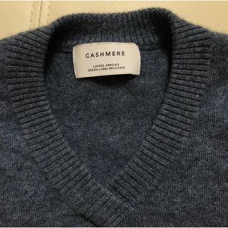 ユナイテッドアローズグリーンレーベルリラクシング(UNITED ARROWS green label relaxing)のユナイテッドアローズ グリーンレーベル　カシミア セーター　ブルー(ニット/セーター)