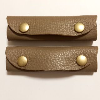 [本革グレージュ]bag持ち手カバー☆レザーハンドルカバー(バッグ)